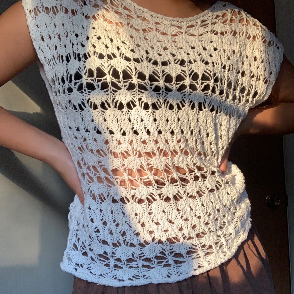 Abercrombie knitted white tee